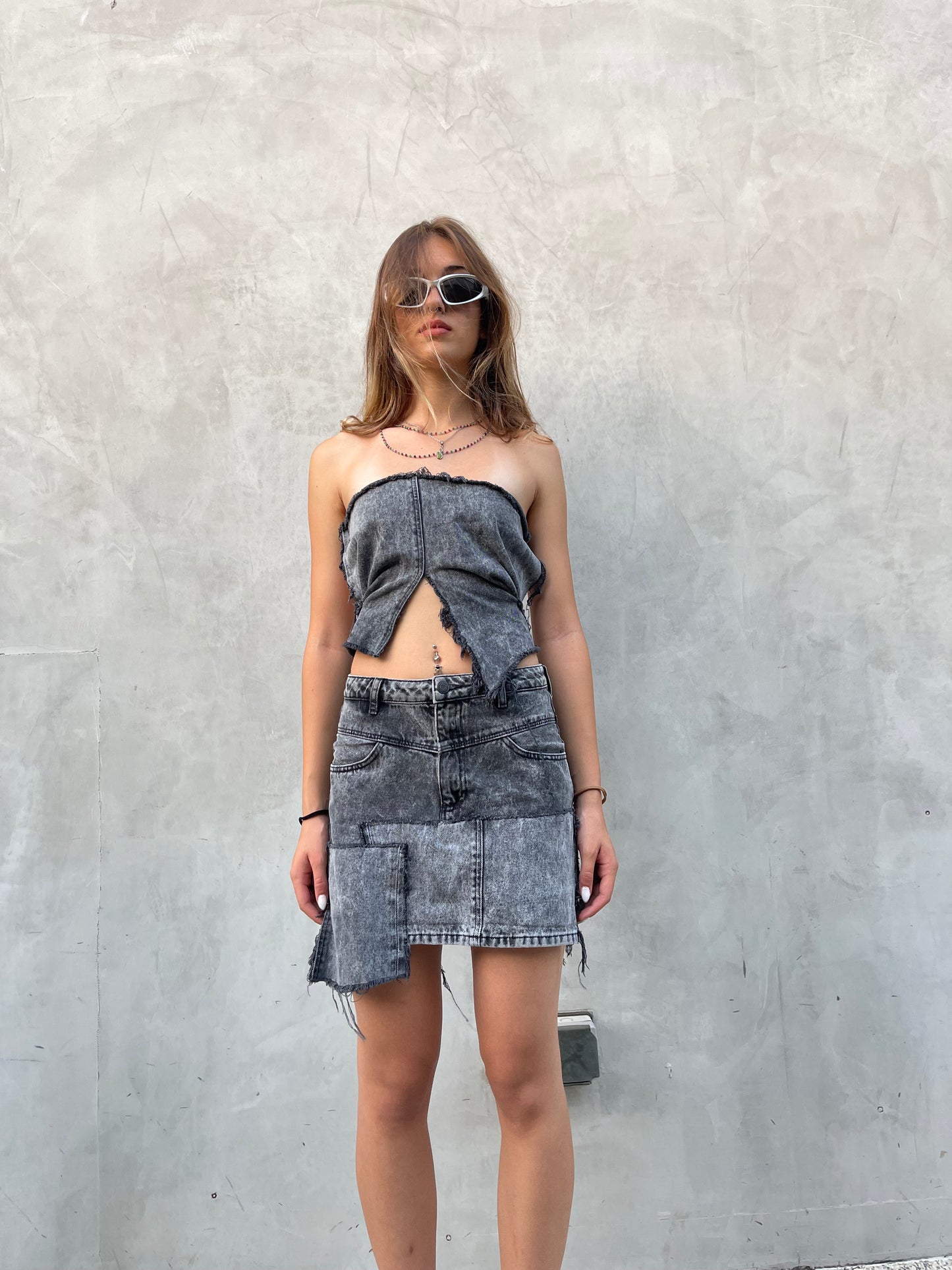 Denim Patchwork Set