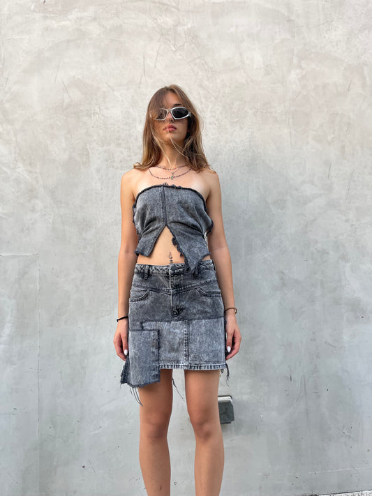 Denim Patchwork Set