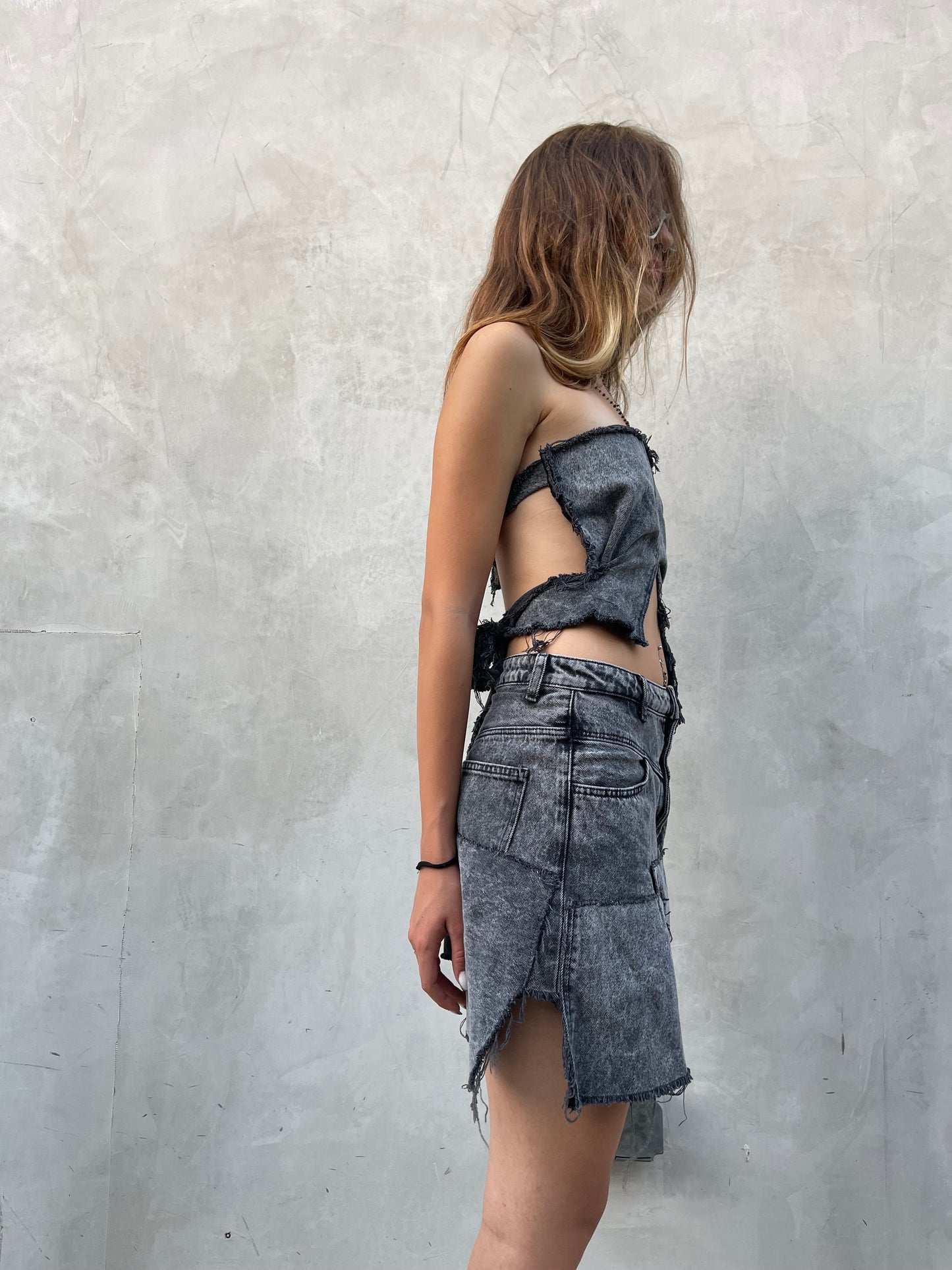 Denim Patchwork Set